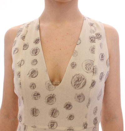Shop Andrea Incontri White Printed Shift V-neck Sheath Women's Dress