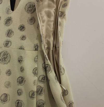Shop Andrea Incontri White Printed Shift V-neck Sheath Women's Dress