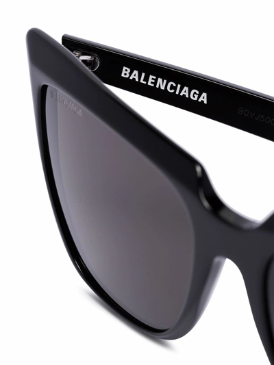 Shop Balenciaga Women's Black Acetate Sunglasses