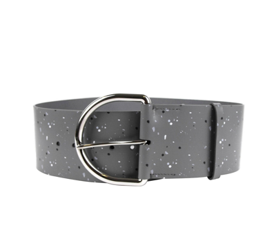 Shop Balenciaga Women's Dark Grey Linoleum Wide Belt (80 / 32)