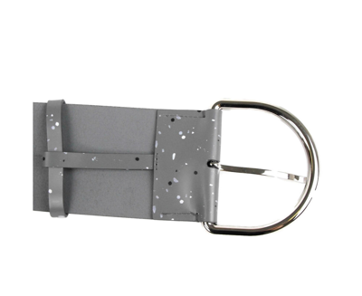 Shop Balenciaga Women's Dark Grey Linoleum Wide Belt (80 / 32)