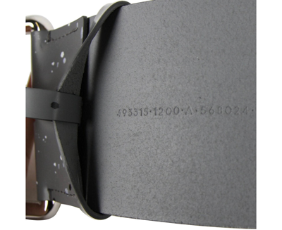 Balenciaga Women's Dark Grey Linoleum Wide Belt (80 / 32) In Dark Grey