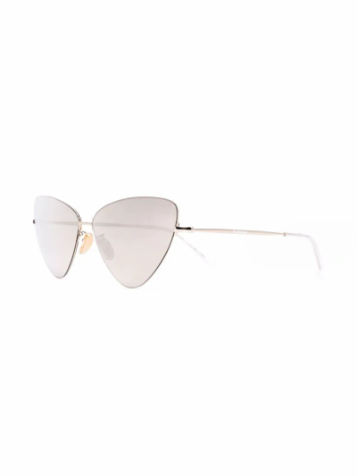 Shop Balenciaga Women's Gold Metal Sunglasses