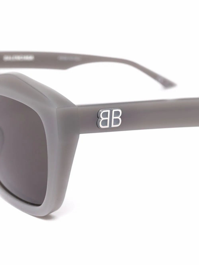 Shop Balenciaga Women's Grey Acetate Sunglasses