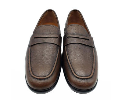 Shop Bally Men's Brown Micson Leather Slip On Loafer Dress Shoes