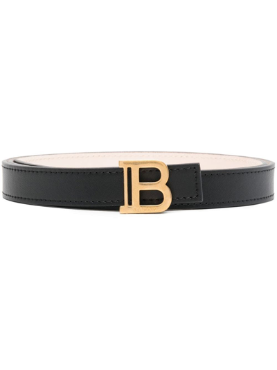 Shop Balmain Women's Black Leather Belt