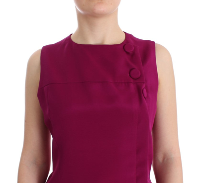 Barbara Casasola Purple Silk Sleeveless Blouse Top In Purple
