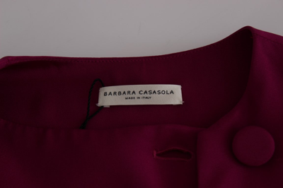 Barbara Casasola Purple Silk Sleeveless Blouse Top In Purple