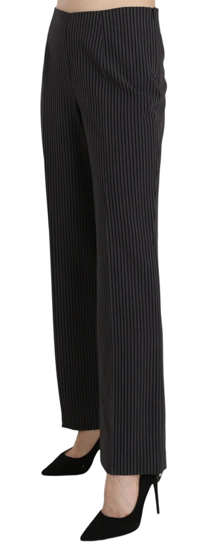 Shop Bencivenga Black Striped Cotton Sretch Dress Trousers Women's Pants