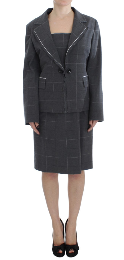 Shop Bencivenga Gray Stretch Sheath Dress Suit Women's Set