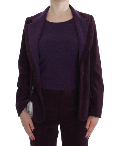 Shop Bencivenga Purple Wool Suit T-shirt Women's Set