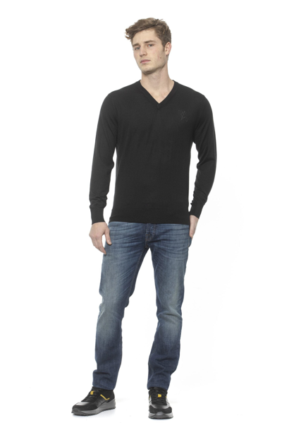 Shop Billionaire Italian Couture Black Cashmere Men's Sweater