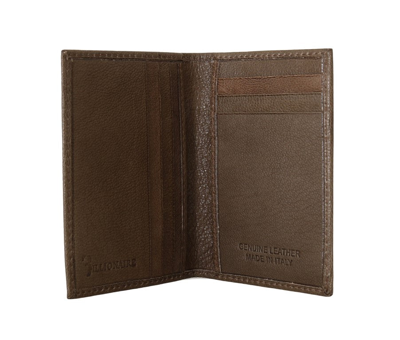 Shop Billionaire Italian Couture Brown Leather Bifold Men's Wallet