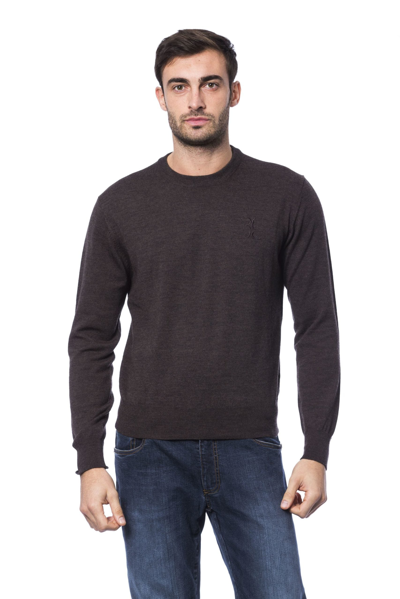 Shop Billionaire Italian Couture Brown Merino Wool Men's Sweater