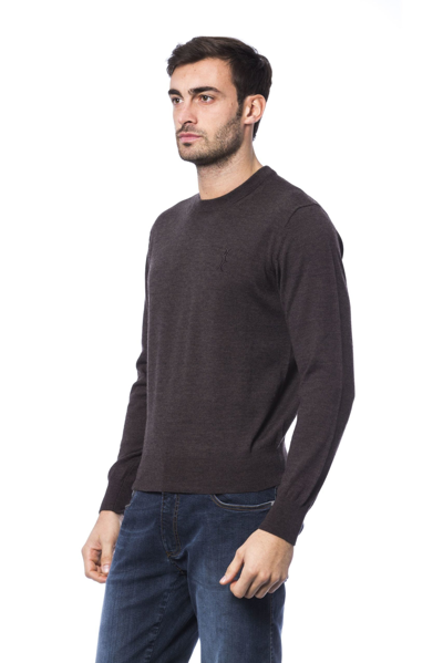 Shop Billionaire Italian Couture Brown Merino Wool Men's Sweater