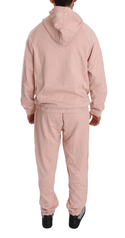 Shop Billionaire Italian Couture Pink Cotton Sweater Pants Men's Tracksuit