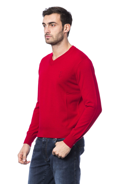 Shop Billionaire Italian Couture Red Merino Wool Men's Sweater