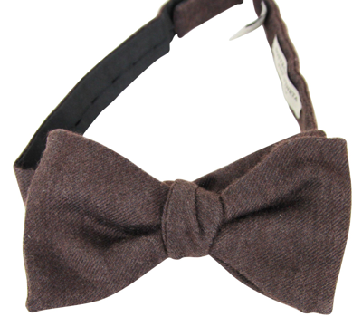 Shop Bottega Veneta Men's Brown Silk Cashmere Bow Tie 270827 2000