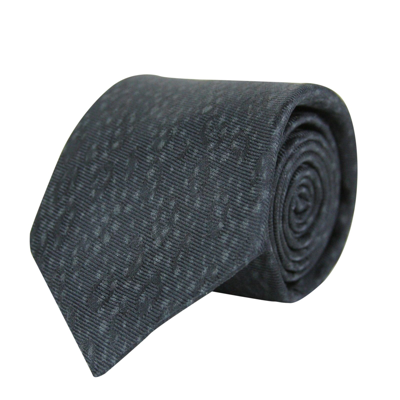 Shop Bottega Veneta Men's Dot Print Black / Gray Cotton Silk Leopard Tie 355737 1062