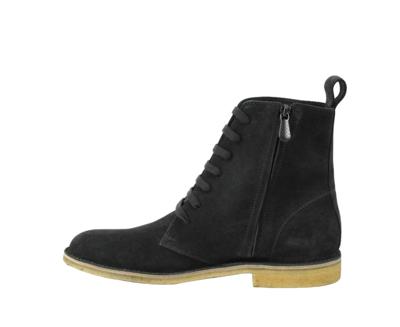 Bottega Veneta Men's Dark Gray Suede Side Zipper Lace-up Boot 427383 2015 In Dark Gray