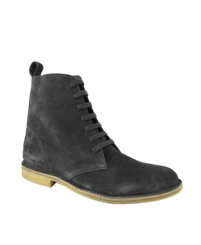 Bottega Veneta Men's Dark Gray Suede Side Zipper Lace-up Boot 427383 2015 In Dark Gray