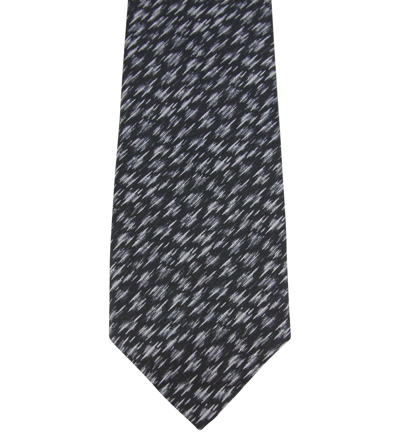 Bottega Veneta Men's Dry Brush Black/white Silk Pattern Tie 325511 1061 In Black / White