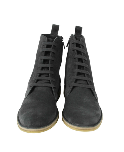 Bottega Veneta Men's Dark Gray Suede Side Zipper Lace-up Boot 427383 2015 In Dark Gray