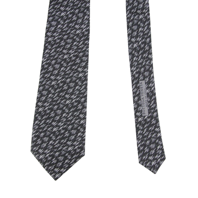 Bottega Veneta Men's Dry Brush Black/white Silk Pattern Tie 325511 1061 In Black / White