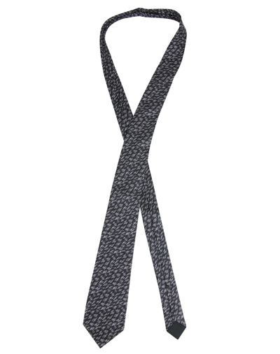 Bottega Veneta Men's Dry Brush Black/white Silk Pattern Tie 325511 1061 In Black / White