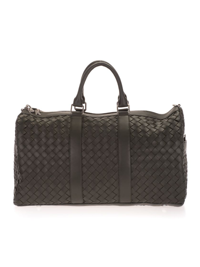 Shop Bottega Veneta Men's Green Leather Travel Bag