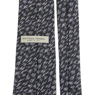 Bottega Veneta Men's Dry Brush Black/white Silk Pattern Tie 325511 1061 In Black / White