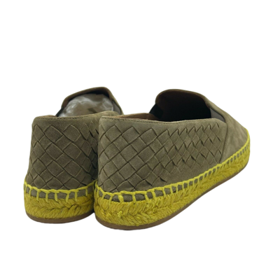 Shop Bottega Veneta Men's Tan Suede Woven Slip On Shoe 40/us 7 In Brown