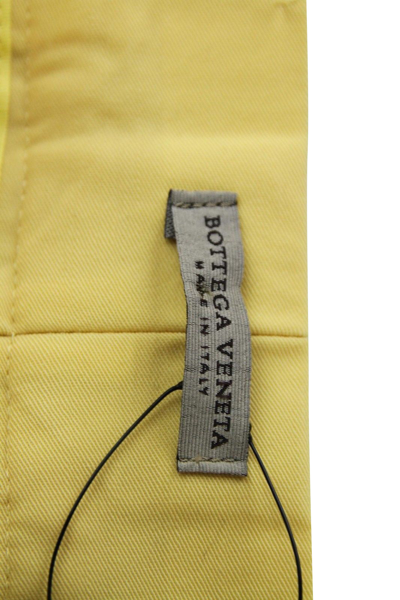 Shop Bottega Veneta Women's Belt Line Yellow Virgin Wool Dress Pant