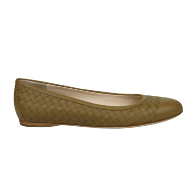Bottega Veneta Womens Intrecciato Brown Leather Flat Slippers 370132 In Brown