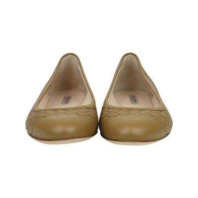 Bottega Veneta Womens Intrecciato Brown Leather Flat Slippers 370132 In Brown