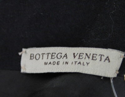 Bottega Veneta Women's Silk Pattern Black Wool Polyamide Dress Ruffle Detail In Black