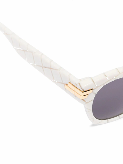 Shop Bottega Veneta Women's White Acetate Sunglasses