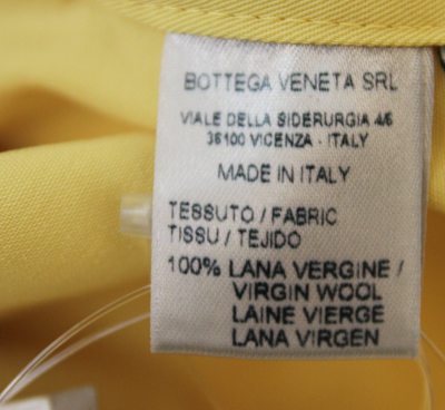Shop Bottega Veneta Women's Yellow Virgin Wool Trench Coat Jacket (42)