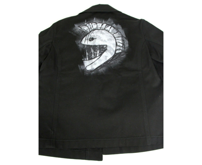 Burberry Men's Black Canvas Mohawk Face Paint Jacket In Black