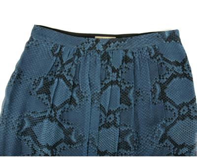 Burberry Womens Mineral Blue Silk Pleated Skirt In Mineral Blue