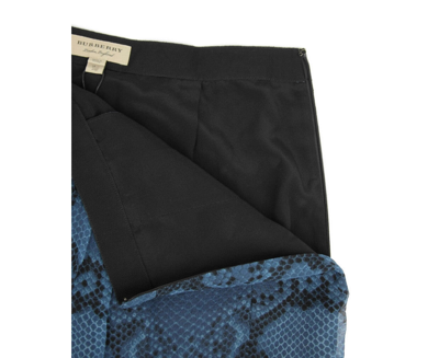 Burberry Womens Mineral Blue Silk Pleated Skirt In Mineral Blue