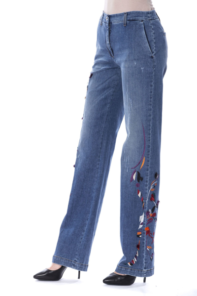 Shop Byblos Blue Cotton Jeans &amp; Women's Pant