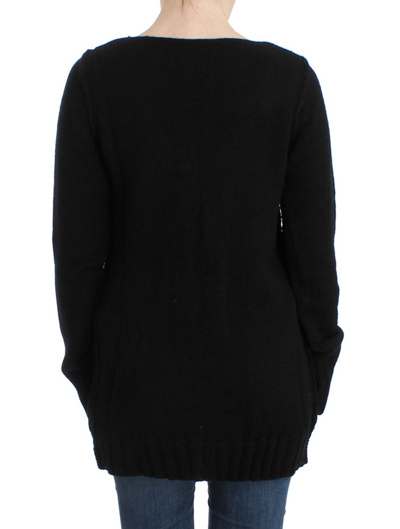 Shop Cavalli Alluring Black Knitted Crew Neck Women's Sweater