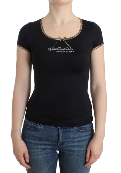 Shop Cavalli Black Nylon Top Women's T-shirt