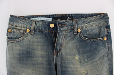 Shop Cavalli Blue Cotton Low Waist Women's Jeans