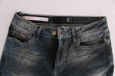 Shop Cavalli Blue Wash Cotton Blend Slim Fit Women's Jeans