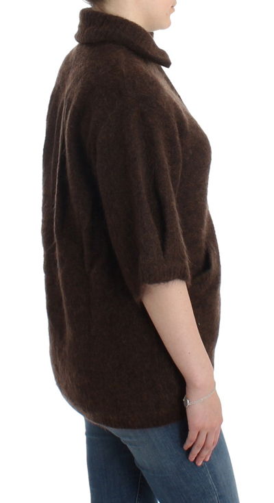 Shop Cavalli Brown Mohair Knitted Women's Cardigan