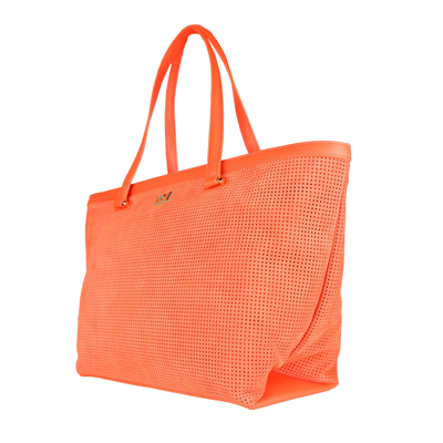 Shop Cavalli Class Arancione Cotton Women's Handbag