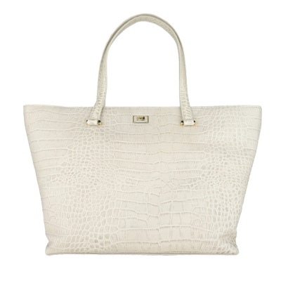 Shop Cavalli Class White Calfskin Women's Handbag