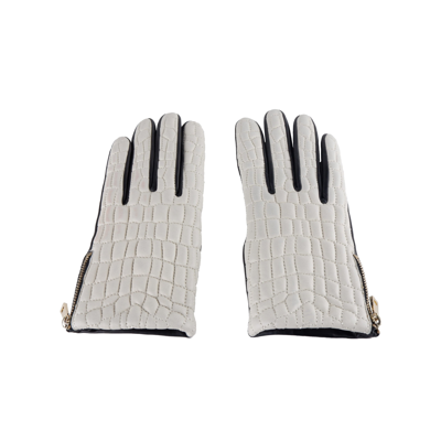 Shop Cavalli Class Gray Lambskin Women's Glove